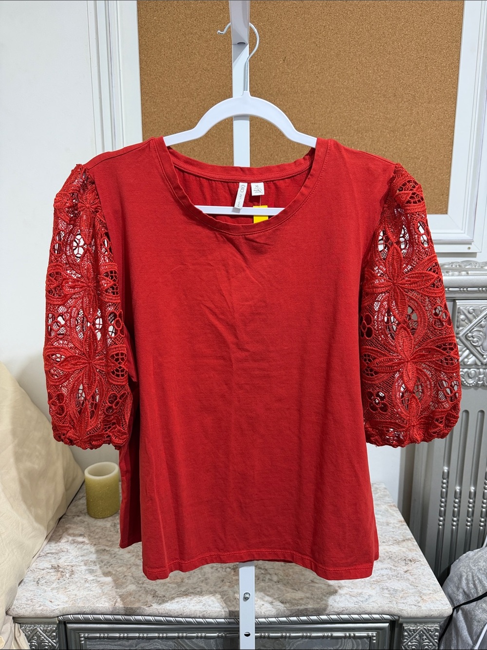 🚨(5/$10) Cato Lace Sleeve Blouse Size XL